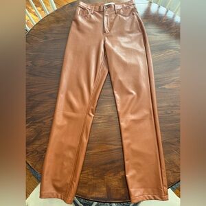 Abercrombie curve love leather 90s straight ultra high rise 28Long